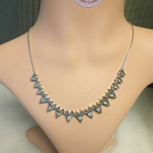 LOFT Silver Geometric Necklace